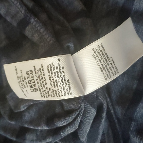 Lucky Brand Venice Burnout, Black/Grey Striped, M, w/pocket - Picture 14 of 14